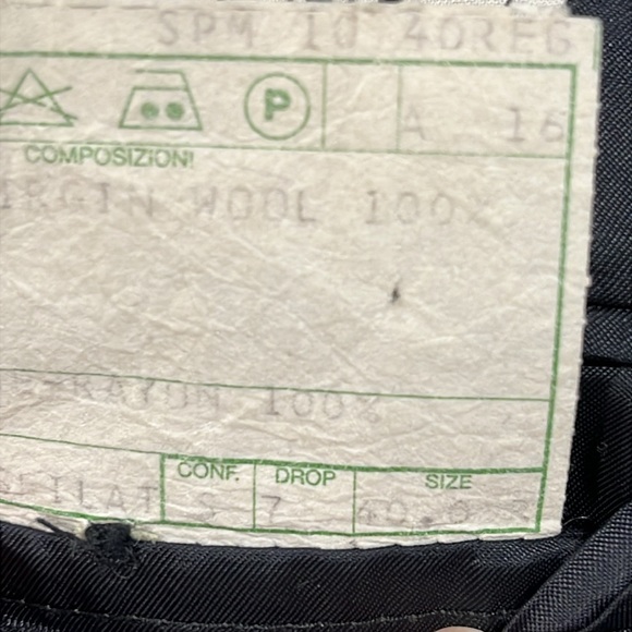 Mani by Giorgio Armani Mens Blazer Jacket Size 40R black Virgin Wool Sport Coat - Picture 6 of 10